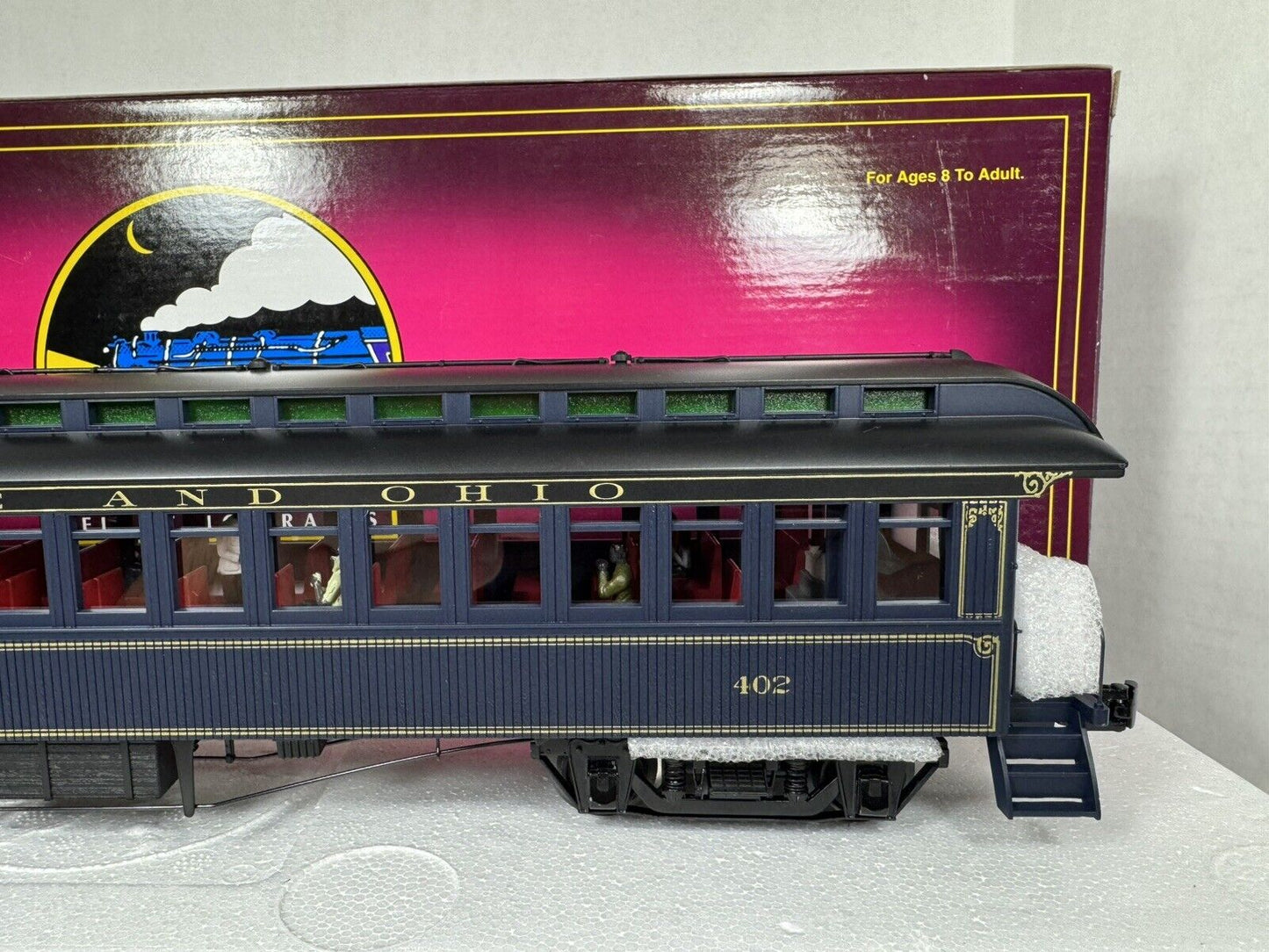 MTH 20-62008 Baltimore & Ohio B&O 64' woodsided coach passenger add-on car NIB