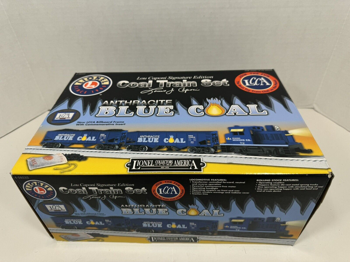 Lionel 6-58532 LCCA Lou Caponi Reading Anthracite Blue Coal train set LNIB