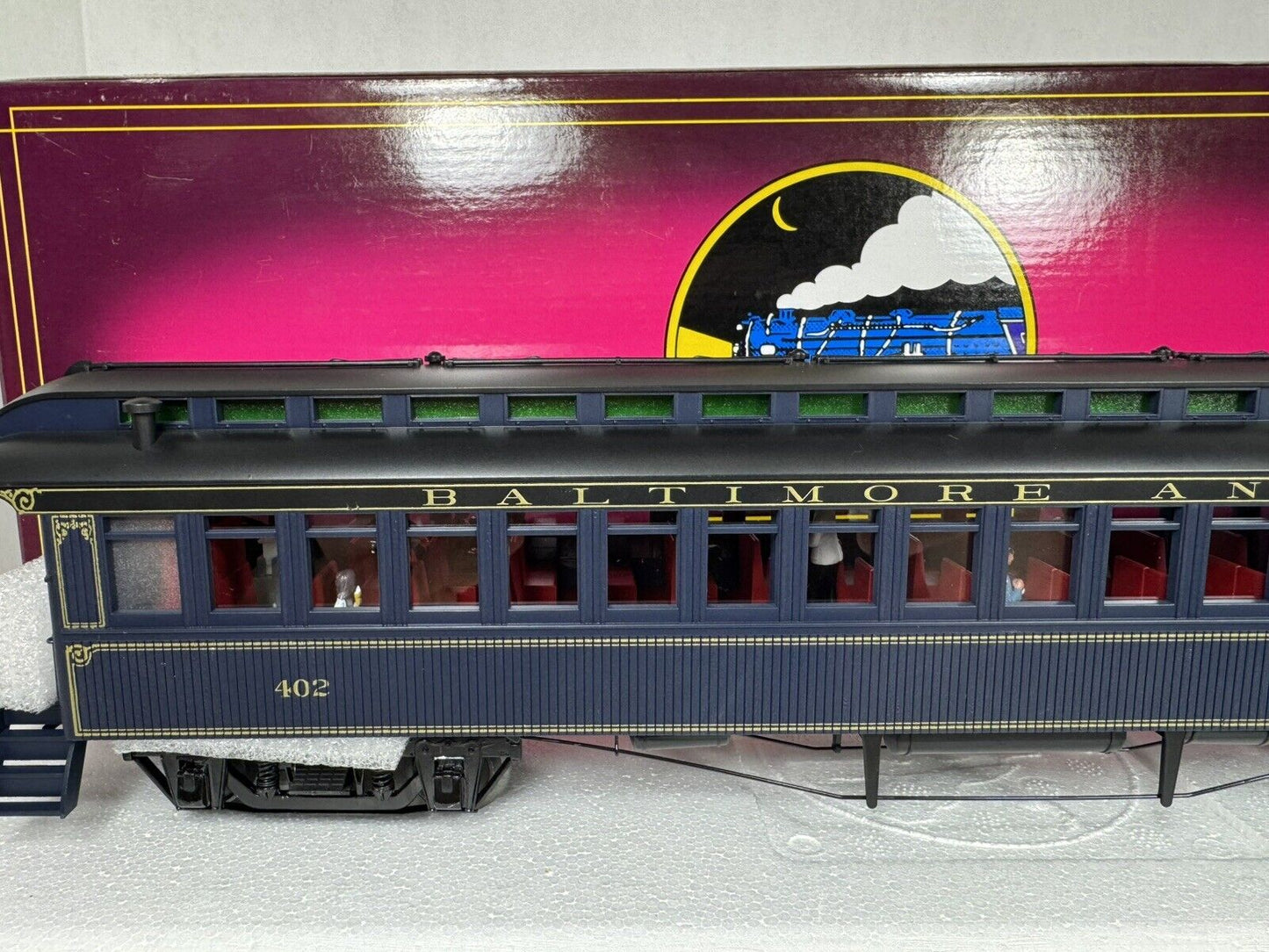 MTH 20-62008 Baltimore & Ohio B&O 64' woodsided coach passenger add-on car NIB