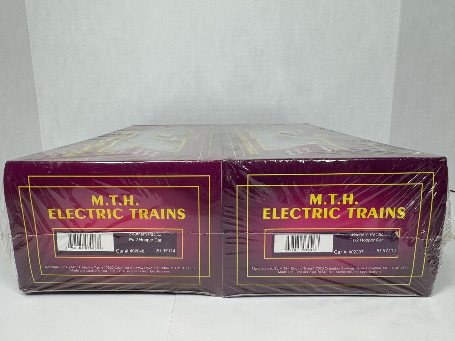 MTH 20-97114 Southern Pacific PS-2 hopper car 2-pack #402048 #402297 NIB