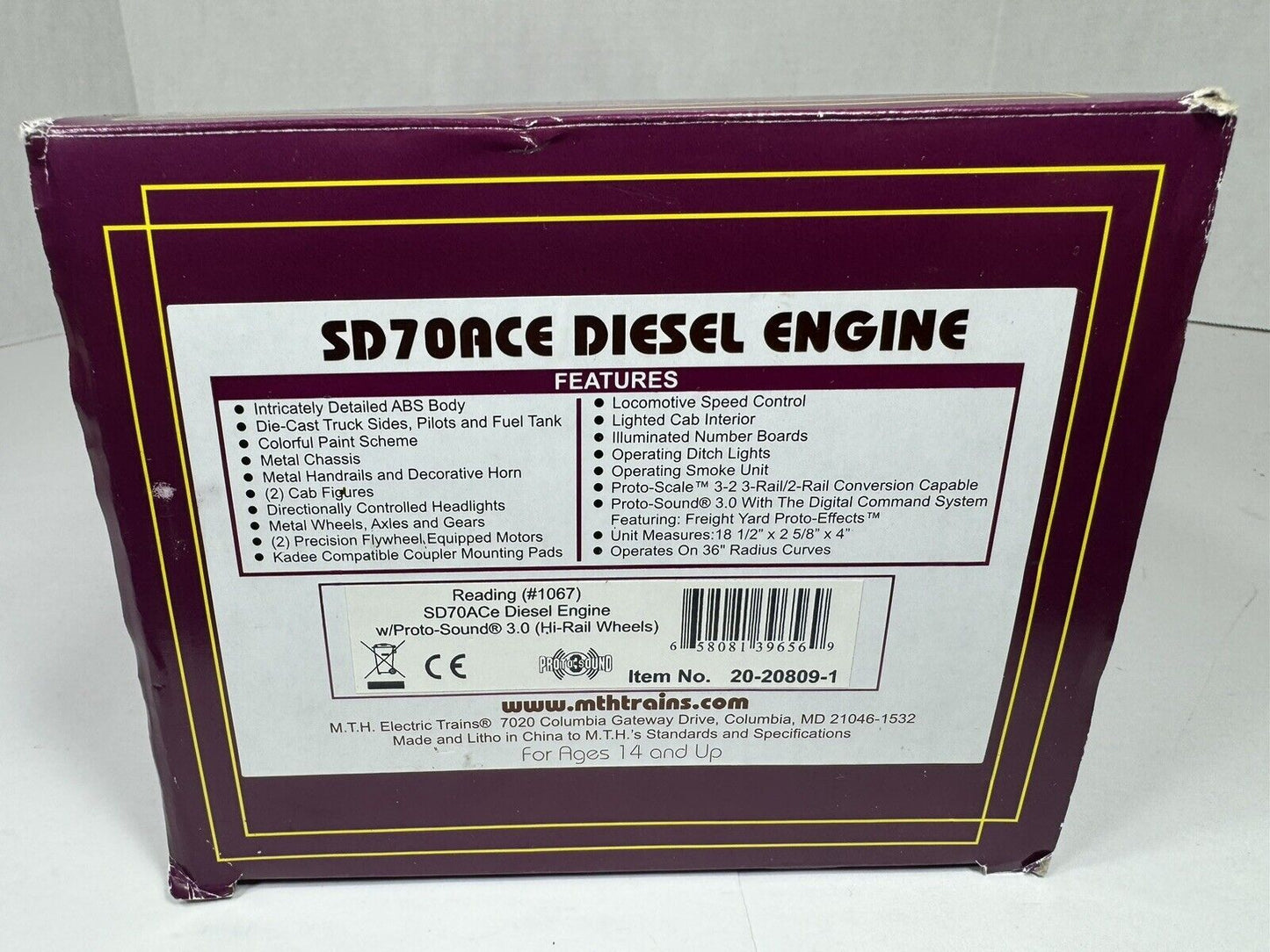 MTH 20-5687-1 Norfolk & Western N&W E33 electric engine #239 PS 3.0 EX