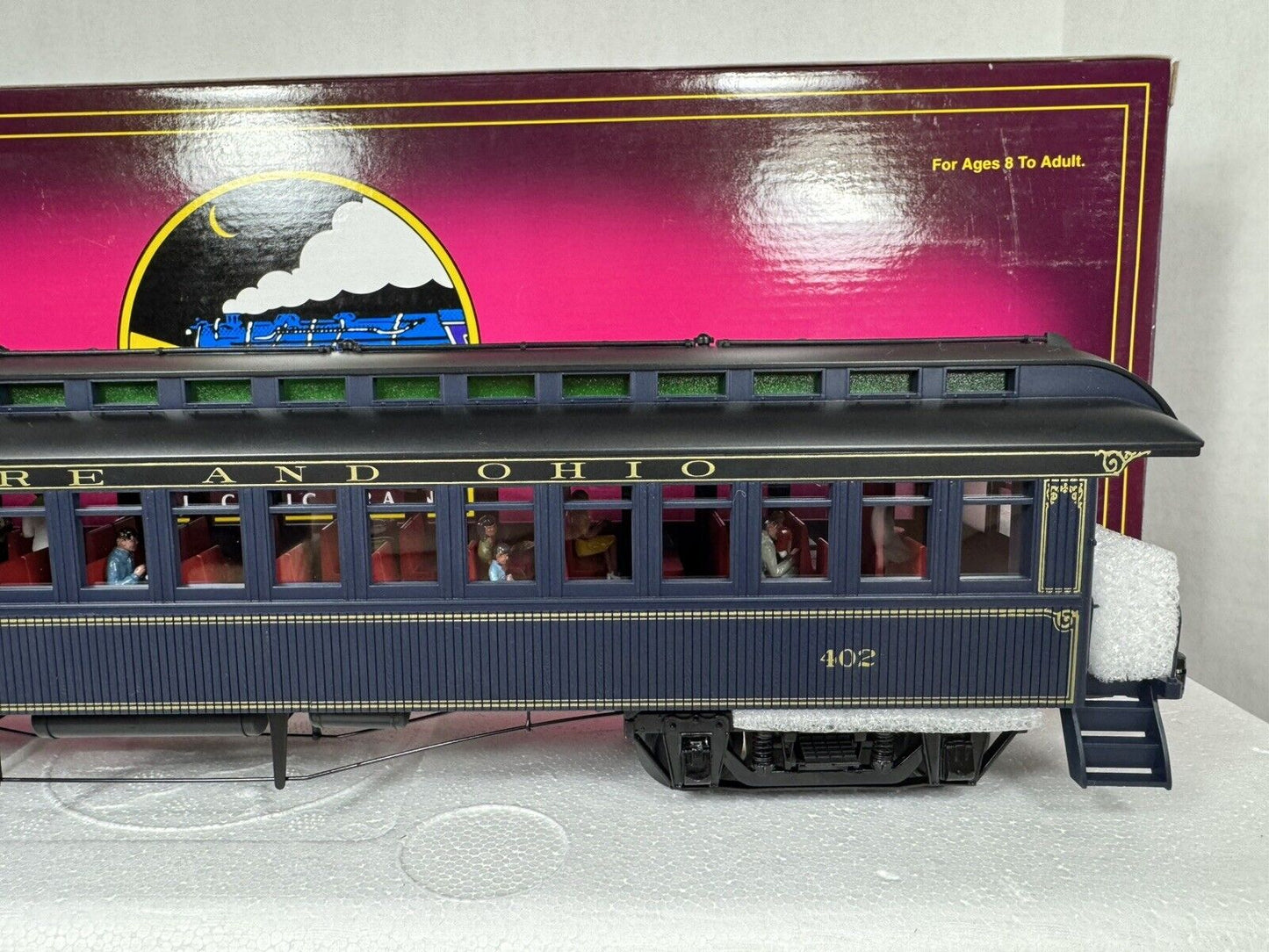 MTH 20-62008 Baltimore & Ohio B&O 64' woodsided coach passenger add-on car NIB